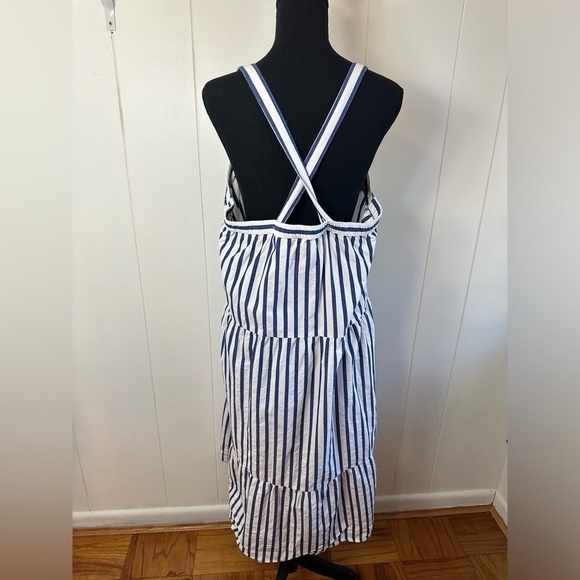 Universal Thread Goods Co. Blue and White Striped Women’s XXL Tiered Maxi Dress - Picture 4 of 9